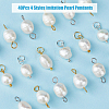 40Pcs 4 Styles Natural Cultured Freshwater Pearl Pendants FIND-FH0005-52-4