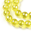 Electroplate Transparent Glass Beads Strands GLAA-T032-T8mm-AB12-2