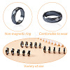 15Pcs 15 Styles Synthetic Hematite Plain Band Finger Rings RJEW-BY0001-01-4