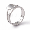 Non-Tarnish 201 Stainless Steel Heart Adjustable Ring for Women RJEW-K238-04P-3