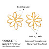 304 Stainless Steel Hollow Flower Stud Earrings LS-CB8096-1-2