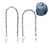 2Pcs 2 Style Zinc Alloy Skull Link Chain Waist Belt AJEW-AR0001-75-1