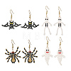 Halloween Glass Seed Bead Dangle Earrings EJEW-MZ00769-3