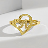 Brass Alphabet Adjustable Rings for Women WGC8F9D-01-1