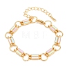 304 Stainless Steel Enamel Rectangle Link Chain Bracelets for Women SA-CBA065A-06G-2