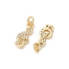 SHEGRACE Brass Micro Pave Cubic Zirconia Pendants XGRQ3D824-469G-2