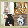 700Pcs 3 Styles Unfinished Wood Rondelle Beads WOOD-PA0001-50-7