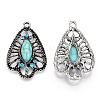 Synthetic Turquoise Pendants TIBEP-TAC0003-04AS-2