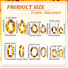 480Pcs 6 Style Transparent Acrylic Linking Rings OACR-DC0001-03-2