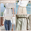 1Pc Alloy PU Leather Braided Waist Chains for Woman AJEW-CL0005-49A-5