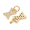 SHEGRACE Brass Micro Pave Clear Cubic Zirconia Pendants XGRQ29573-394G-X-2