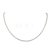 3MM 304 Stainless Steel Rolo Chain Necklaces NJEW-JN05622-01-3