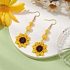 Glass Seed Beads Dangle Earrings EJEW-MZ00328-1