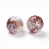 Spray Painted Resin Beads RESI-K005-02-3