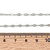 Tarnish Resistant 304 Stainless Steel Dapped Cable Chain Necklaces STAS-O053-03P-3