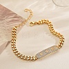 Brass Micro Pave Cubic Zirconia Link Bracelets PW-WG10DA6-01-1