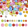 Fashewelry 350Pcs 7 Style Plastic Buttons BUTT-FW0001-01-11