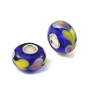 Lampwork & Brass Core European Beads LAMP-P019-01P-01-2