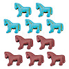 20Pcs 2 Colors Synthetic Turquoise Dyed Horse Beads G-TA0003-18C-2