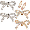 4Pcs 2 Colors Alloy Crystal Rhinestone Wedding Shoe Decorations FIND-CP0001-41A-1