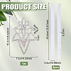 Brass & Polyester & Rhinestone Flower Bouquet Ribbon DIY-FG0010-31-2