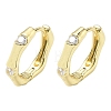 Brass Micro Pave Cubic Zirconia Hoop Earrings KK-CBA98BA-14G-4