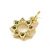 Brass Micro Pave Cubic Zirconia Charms KK-M283-23B-02-2