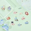 24Pcs 12 Style School Supplies Theme Alloy Enamel Pendants ENAM-CA0001-38-4