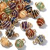 35Pcs 7 Colors Chakra Natural Mixed Gemstone Pendants PALLOY-CJ00050-9
