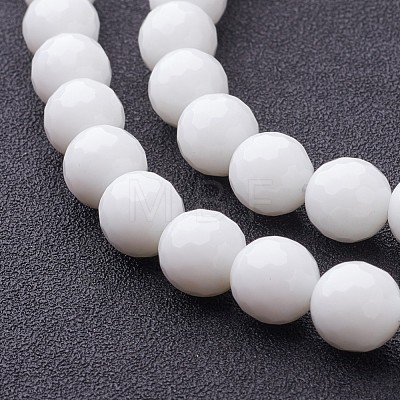 Synthetic White Agate Beads Strands X-G-D419-10mm-01-1