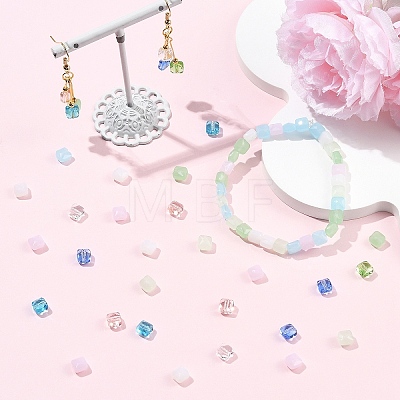 250Pcs 5 Colors Transparent Glass Beads GLAA-YW0005-70-1