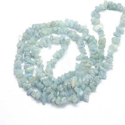 Natural Aquamarine Beads Strands G-O049-B-21-1