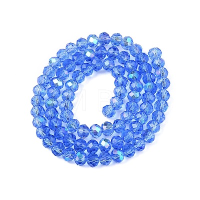 Electroplate Glass Beads Strands EGLA-A044-T6mm-L14-1