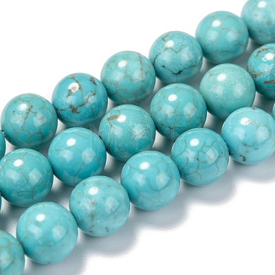 Natural Magnesite Beads Strands G-L555-02-8mm-A-1