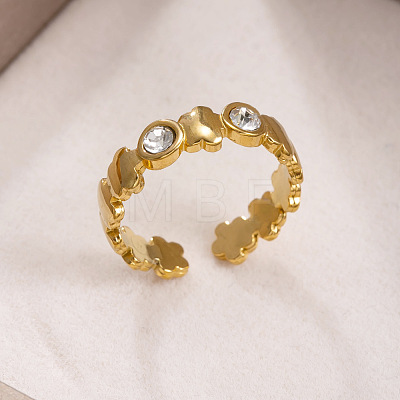 304 Stainless Steel Cuff Open Rings WGD6E8F-01-1