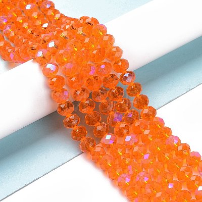 Electroplate Glass Beads Strands EGLA-A044-T2mm-L25-1