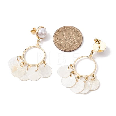 Capiz Shell Chandelier Earrings EJEW-TA00491-1