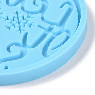 Christmas Ball with Snowflake Pendant Silicone Molds DIY-K051-16-1