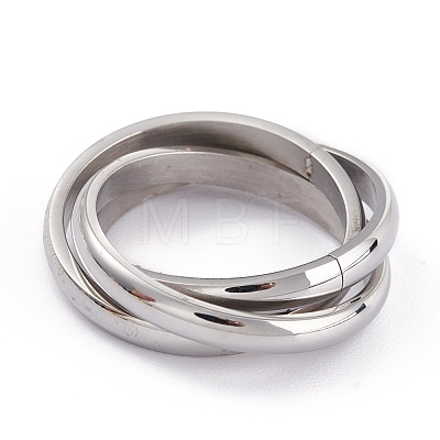 Unisex 304 Stainless Steel Finger Rings RJEW-K233-06B-P-1
