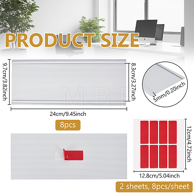 8Pcs Aluminium Alloy Commodity Label Display FIND-BC0019-69B-02-1