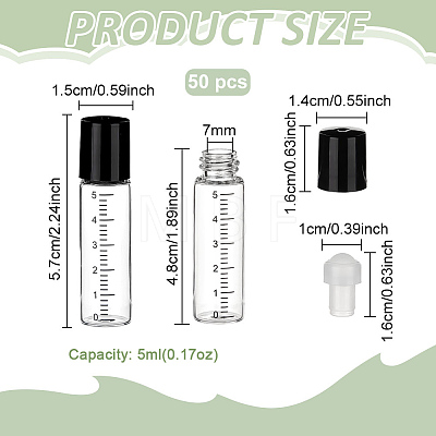 Empty Portable Glass Roller Ball Bottles MRMJ-WH0112-08-1