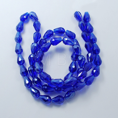 Electroplate Glass Beads Strands X-EGLA-R008-15x10mm-8-1