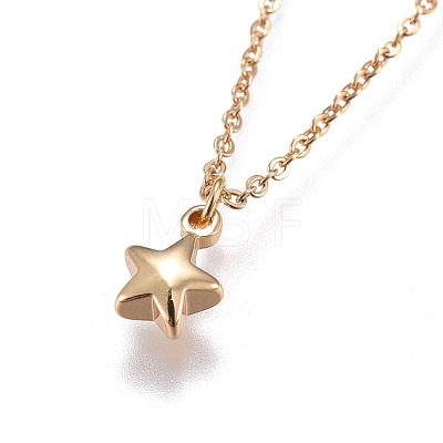 Brass Pendant Necklaces NJEW-JN02386-1