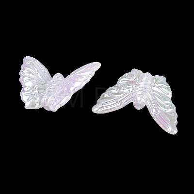 Plating Opaque Acrylic Imitation Shell Beads OACR-P039-02B-1