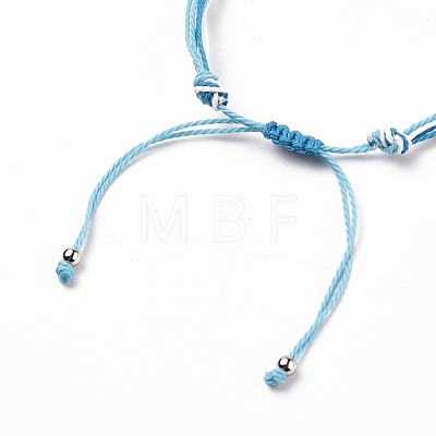 Waxed Polyester Cord Braided Bracelets BJEW-JB05663-02-1