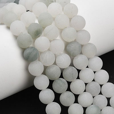 Natural Tianshan Cui Quartzite Beads Strands G-G305-A02-8mm-1