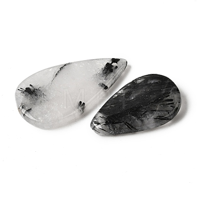 Natural Tourmalinated Quartz Pendants G-D365-02E-02-1