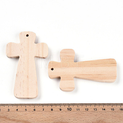 Natural Pine Wood Big Pendants WOOD-N016-54A-1