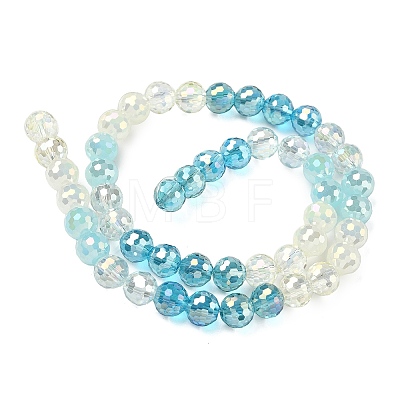 Electroplate Glass Beads Strands EGLA-D300-06-8mm-14-1