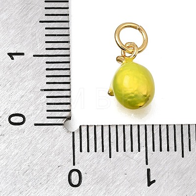 Brass Enamel Pendants KK-G605-13G-01-1